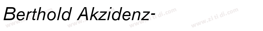 Berthold Akzidenz字体转换